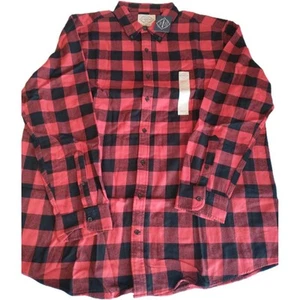 St John's Bay Herren Big And Tall 3XLT Buffalo kariert rot schwarz super weich Flanell - Bild 1 von 5