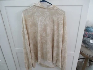plus size hoodie natural boho bohemian light sweatshirt palm 3x freely - Picture 1 of 4