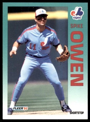 1992 Fleer Spike Owen Montreal Expos #488 - Image 1 of 2