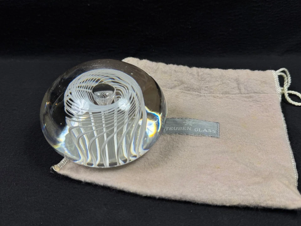 Vintage Steuben Crystal Paperweight Signed HEAVY! - image 1 of 4