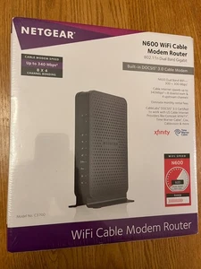 Netgear N600 WiFi Cable Modem Router Dual Band Gigabit DOCSIS 3.0 C3700 - Picture 1 of 1