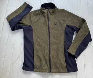 SPYDER Full-Zip Jacke Sweatshirt Herren Gr. L olivgrün/schwarz Seitentaschen Winter - Bild 1 von 11