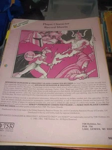 AD&D 1st Edition Player Character Record Sheets TSR 9028 Dungeons & Dragons 1979 - Picture 1 of 2