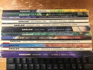 Analog Science Fiction and Fact 12 Magazine Lot Jan-Dec 1996 FREE SHIPPING - Picture 1 of 8