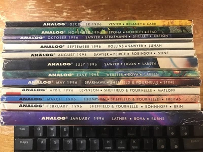 Analog Science Fiction and Fact 12 Magazine Lot Jan-Dec 1996 FREE SHIPPING - Image 1 of 4