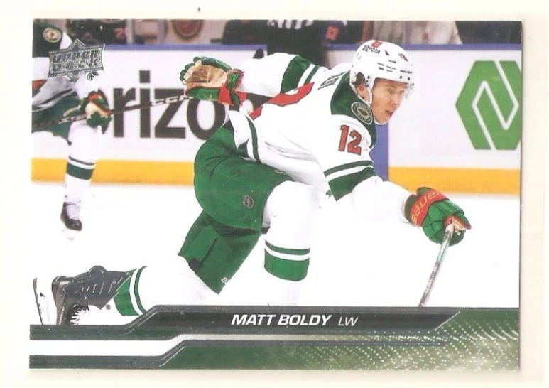 Matt Boldy 2023-24 Upper Deck Series 1 Base Card #89 Wild - Image 1 of 1