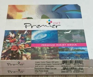 2 Premier Premium Fine Art Inkjet Media 8.5" x 11" Water Color & Matte Canvas - Picture 1 of 5