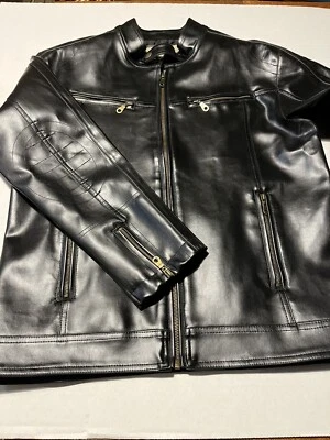 Chaqueta de vinilo Parts Surplus Apparel Military Academy para hombre talla M vinilo negro de colección Foto 1 de 4