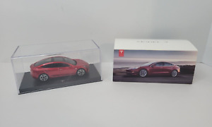 Tesla Model 3 (x2) - Die Cast Model Red 1:43 Scale Car (Tesla Exclusive) - AS IS