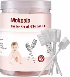 60Pcs Baby Tongue Cleaner, Baby Toothbrush, Disposable Baby Mouth Cleaner, Soft - Picture 1 of 12