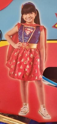 Disfraz de Rubíes DC Superhéroes Supergirl Lentejuelas Niño Disfraz M 7-8 Capa Diadema Foto 1 de 4