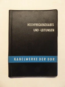 Książka, kable i przewody wysokiej częstotliwości, zakłady kablowe NRD, 1963 - Zdjęcie 1 z 4