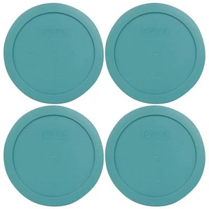 Pyrex 7201-PC 4 Cup Round Plastic Turquoise Replacement Lid for Glass Bowl 4PK - Picture 1 of 2