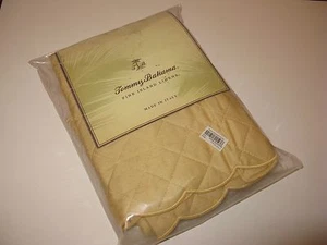 2 Tommy Bahama Sferra MONACO PALM Wicker Diamond Stitch Quilted Euro Shams $288 - Picture 1 of 3