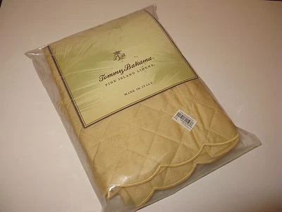 2 fundas Tommy Bahama Sferra MÓNACO PALM mimbre puntada diamante acolchadas Euro $288 Foto 1 de 3