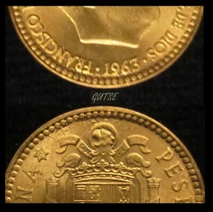 * Gutse * FRANCO-609,1 Peseta 1963 19-63, Doppio Errore (17a), Senza Circolare - Picture 1 of 1