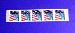 US 3970 STATUE OF LIBERTY & FLAG PNC (39c) PLATE# P2222 COIL OF "5" STAMPS MNH - Picture 1 of 2