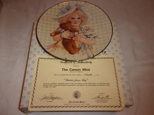JAN HARAGA 1981 COLLECTORS PLATE "DAISIES FROM MEG" #4228 W/ COA & HANGER - Picture 1 of 9