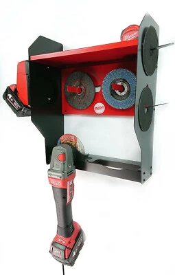 Angle Grinder Storage Charging Station Unit Workshop Garage Shed Wall Tool Rack