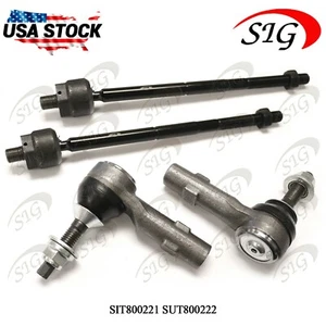 For 2005 - 2007 Mercury Montego Front Inner & Outer Steering Tie Rod End 4PC Kit - Picture 1 of 4
