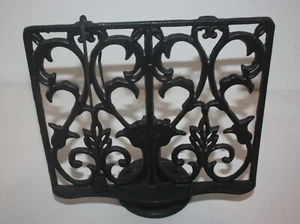 Cast Iron Weighted Adjustable Book Holder Stand - Imagen 1 de 9