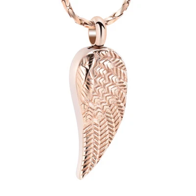 Collar colgante urna ala de ángel para cremación cenizas recuerdo joyería conmemorativa Foto 1 de 2