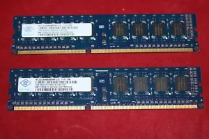 Lot of 2 x 2GB DDR3 Desktop RAM, Nanya PC3-10600, 1333MHz (NT2GC64B88B0NF-CG) - Picture 1 of 3