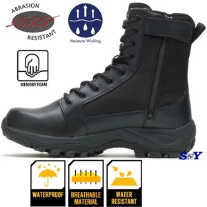BATES Waterproof Breathable Tactical Combat Men's Boots Side Zip Lightweight - Picture 1 of 7