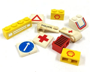 Lego Clásico Ciudad Ladrillos Marcados Shell Médico Policía Vintage AH473 - Imagen 1 de 2