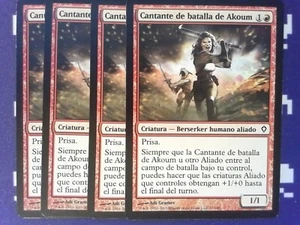 4x Cantor de Batalha de Akoum Battlesinger Portuguese - Magic the Gathering Red - Picture 1 of 2