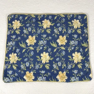Laura Ashley Emilie Rose Floral Pillow Sham 30"x25" Blue Yellow Flowers Vintage - Picture 1 of 15
