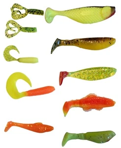 4,5 - 7 cm Gummifisch Set Barsch Forelle Köder Relax Gummiköder Twister Zander - Bild 1 von 2