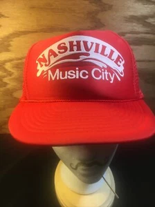 Vintage Nashville Music City Mesh Trucker Hat. Snapback Foam Insulated Cap. - Picture 1 of 7