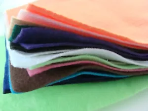 NWT Lot of 18 Mixed Colors Uncut Craft Felt Pieces - Soft Size 8.5x11" - Picture 1 of 9