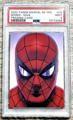 2020 SPIDER-MAN PANINI MARVEL 80 YEARS PSA 9 LOW POP CARD # C6/50 MINT - Image 1 of 2