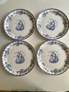 Johnson Brothers Holland Blue Scenes 10 1/8"  Dinner Plate Set Of 4 - Bild 1 von 5