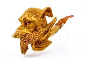 S.Yanik Meerschaumpfeife Windhund Hund Smoking Pipe, Handmade Tabakpfeife - Bild 1 von 10