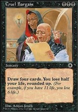 [1x] Cruel Bargain - Played, English - Portal MTG Magic