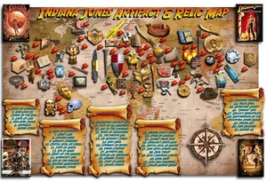 Mapa y libro de artefactos y reliquias de Indiana Jones, a todo color, dos mapas relacionados gratuitos - Imagen 1 de 12