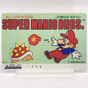 Tarjeta naranja Super Mario Brothers Nintendo Japan Rail No.8 súper rara envío gratuito - Imagen 1 de 10