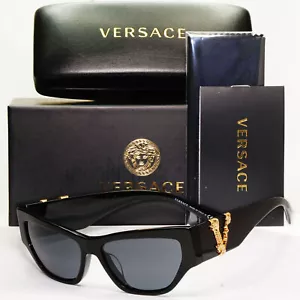 Lunettes de soleil Versace or noir V gris carré MOD VE 4383-F GB1/87 56 mm - Photo 1/12
