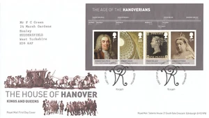 Age of Hanoverians minisheet GB RM FDC Tallents 2011 (137549) - Picture 1 of 1