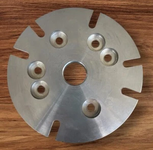 Adaptador de aluminio placa posterior para montar mandriles de torno a mesa giratoria de 6" - Imagen 1 de 2