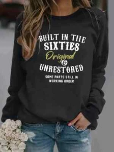 Women's Long Sleeve Graphic Print Tee Dark Grey Plus Size 3XL (18) - Picture 1 of 4