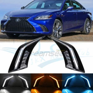 LED DRL Daytime Running Light W/ Turn Signal x For Lexus ES350 ES300h 2019-23 - Picture 1 of 12