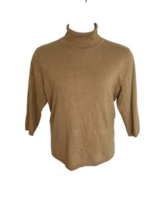 Chicos Damen Größe 3 (XXL) Hellbraun Rollkragenpullover 3/4 Arm E547 - Bild 1 von 13