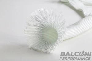 Funda fibra vidrio trenzada incombustible para cables Alta Temperatura blanco - Imagen 1 de 5