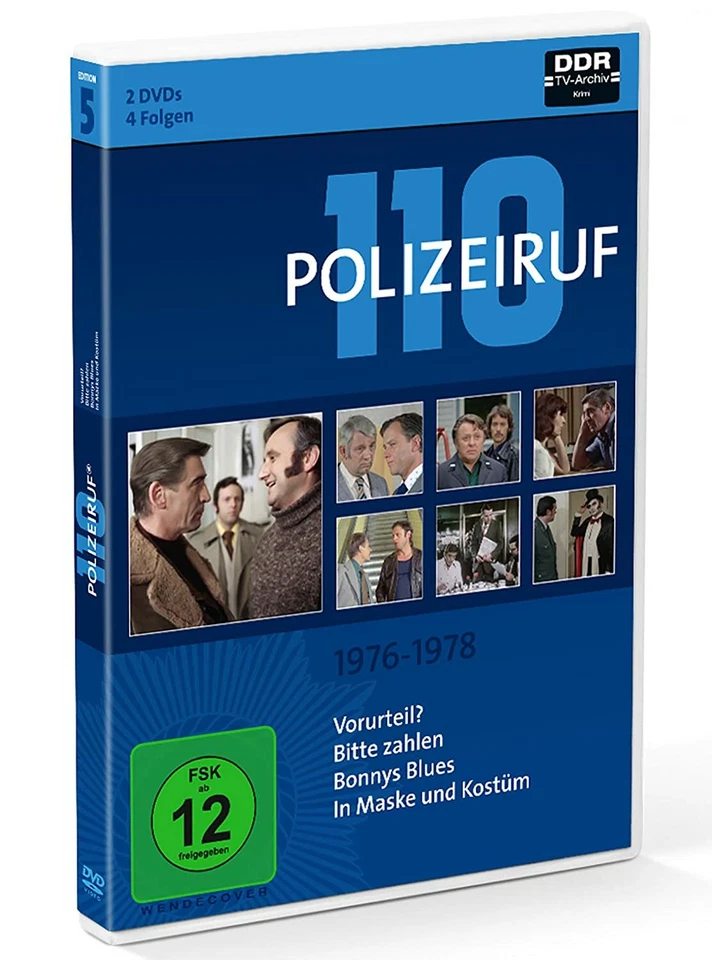 DDR POLIZEIRUF 110 -BOX 5 Peter Borgelt & Jürgen Frohriep 1976-78 Defa 2 DVD Neu - Bild 1 von 1