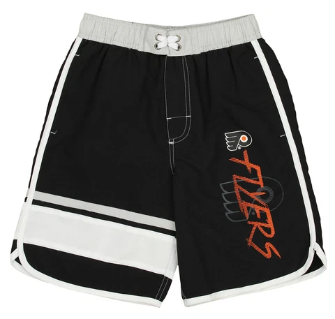 Outerstuff NHL Youth (8-20) Philadelphia Flyers Swim Shorts, Black Cover