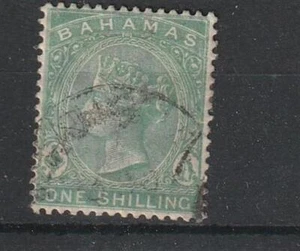 BAHAMAS (23sp49) SG 44a - 1882 1/- Blue green - Wmk CA - fine used - Picture 1 of 1